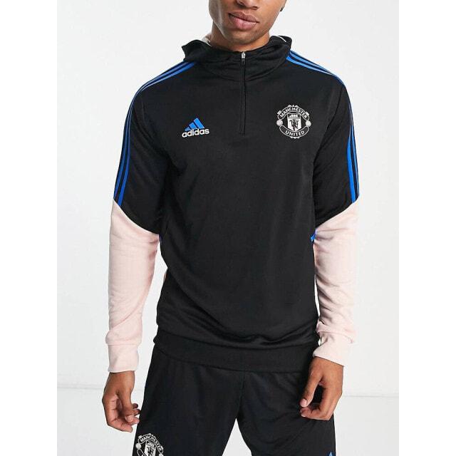 Черно-розовая спортивная футболка с капюшоном adidas Football Manchester United
Черно-розовая спортивная футболка с капюшоном adidas Football Manchester United