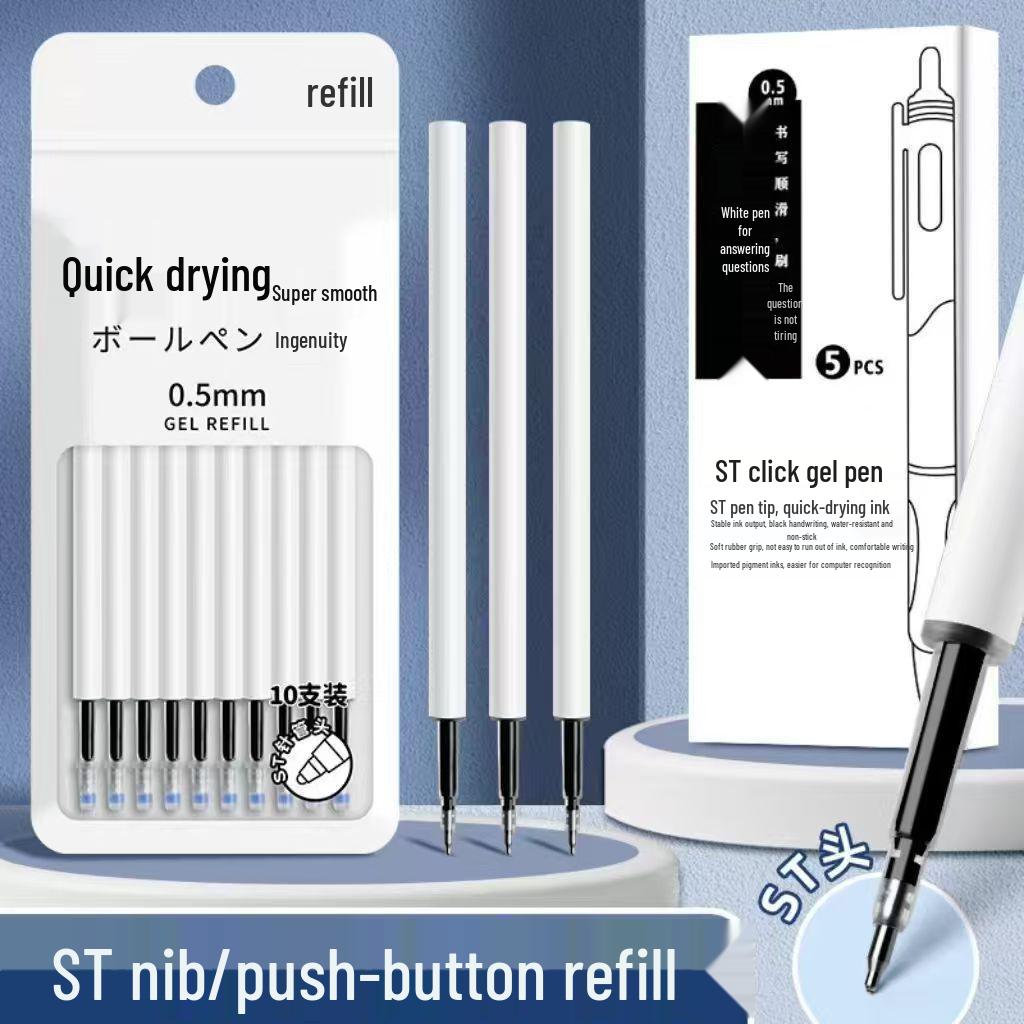 Large Capacity Black Push-Action Pen Refills, 10-Pack - Extra Long Writing Life, Gourd Head Design
Large Capacity Black Push-Action Pen Refills, 10-Pack - Extra Long Writing Life, Gourd Head Design