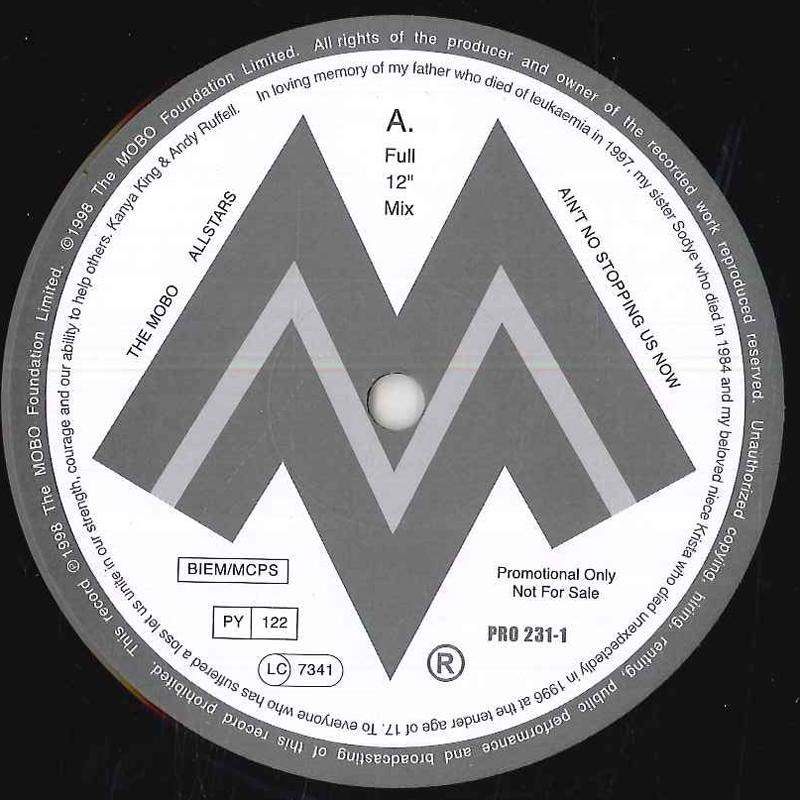 12inch Record MOBO ALLSTARS - Ain t No Stopping Us Now PRO2311 NONE Soul/Funk Used
12inch Record MOBO ALLSTARS - Ain t No Stopping Us Now PRO2311 NONE Soul/Funk Used