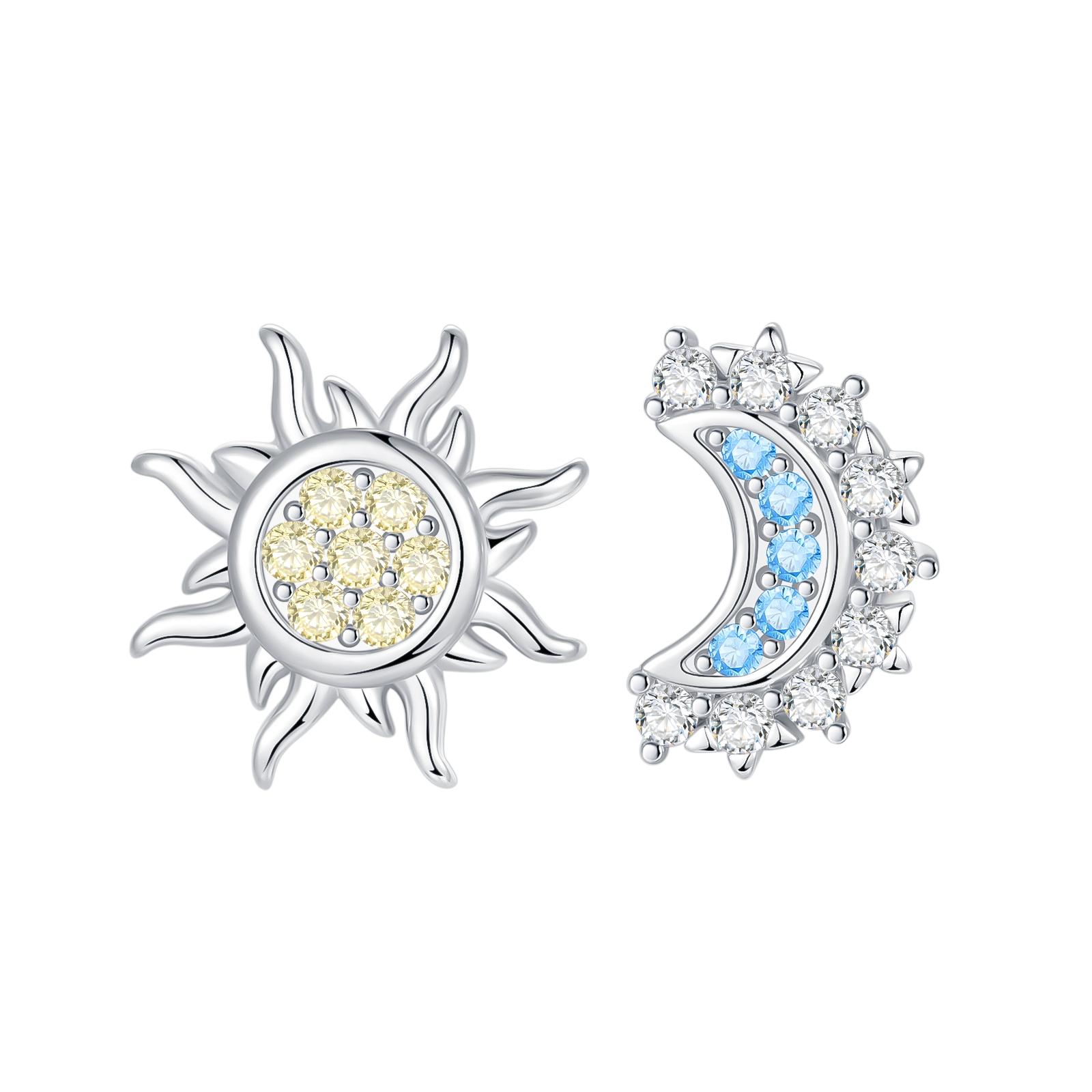 925 Sterling Silver Hoops Cycle Moon Sun Cubic Blue Zircon Piercing Studs Earrings Fine Engagement Jewelry for Women Gifts
925 Sterling Silver Hoops Cycle Moon Sun Cubic Blue Zircon Piercing Studs Earrings Fine Engagement Jewelry for Women Gifts