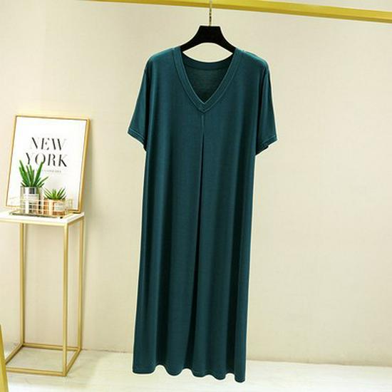 Women s Modal Cotton V-Neck Pleated Short Sleeve Casual Summer Dress with Swing Fit Large
Women s Modal Cotton V-Neck Pleated Short Sleeve Casual Summer Dress with Swing Fit Large