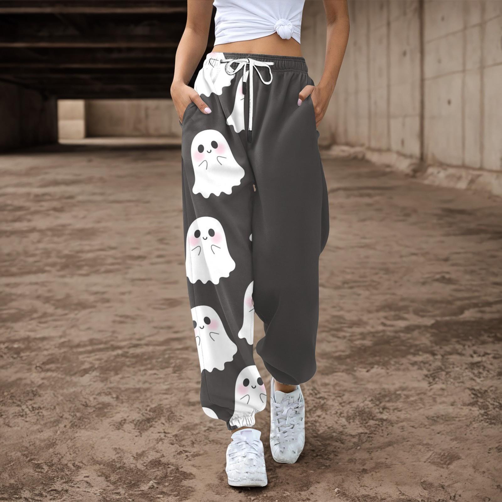 Жіночі повсякденні штани з принтом на Хеллоуїн Штани на шнурку з еластичною талією L
Жіночі повсякденні штани з принтом на Хеллоуїн Штани на шнурку з еластичною талією L
