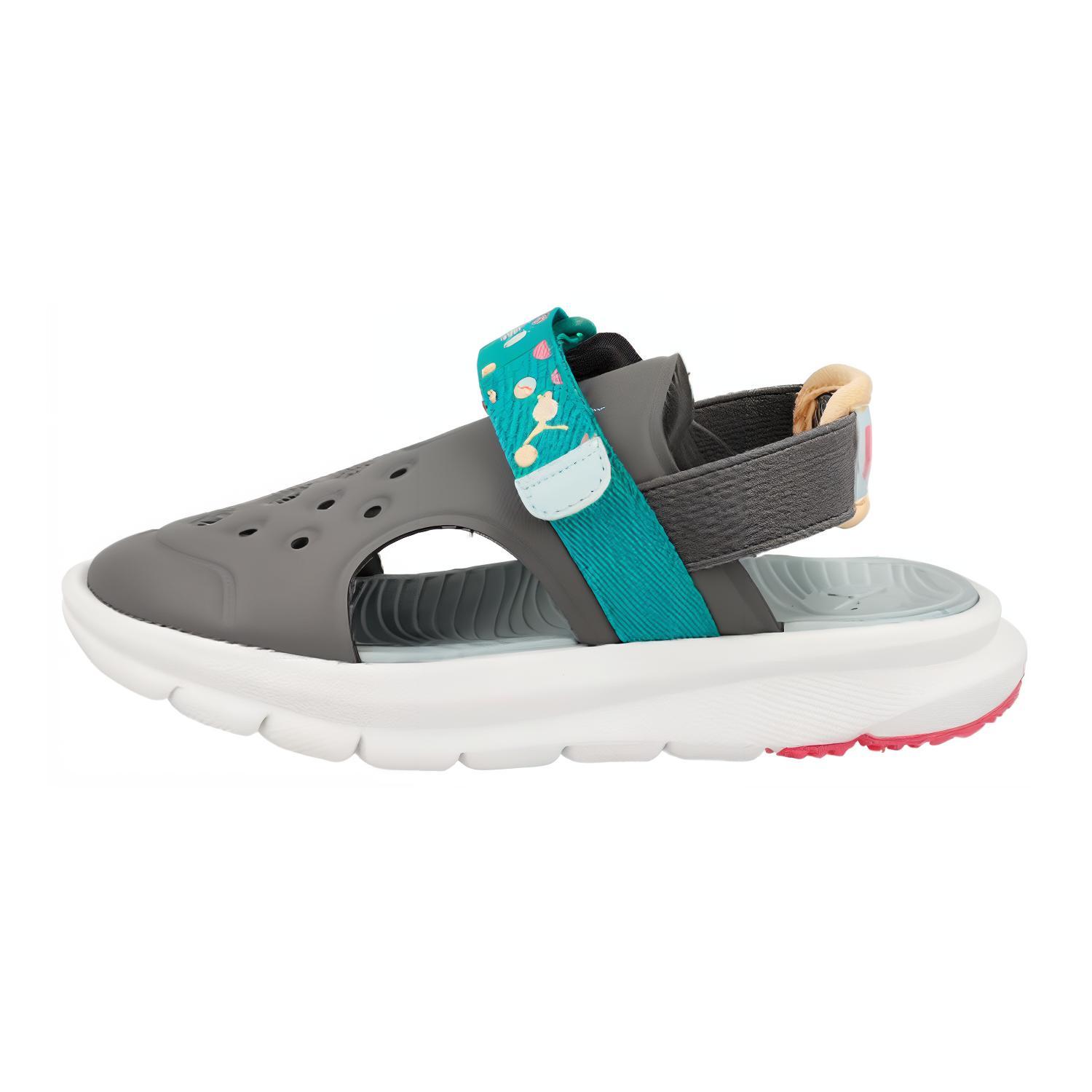 Puma Evolve Sandal Little Kid Summer Camp — крутые темно-серые детские кроссовки Sparkling-Green Turquoise-Surf 395646-02 28
Puma Evolve Sandal Little Kid Summer Camp — крутые темно-серые детские кроссовки Sparkling-Green Turquoise-Surf 395646-02 28