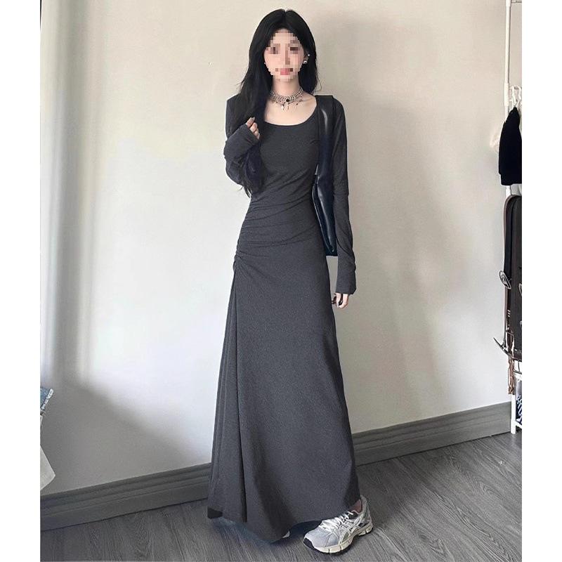 Spring Style Women s Pleated A-line Dress, Round Neck, Slim Fit, Waist Tailored, Versatile Long Design S сірий колір
Spring Style Women s Pleated A-line Dress, Round Neck, Slim Fit, Waist Tailored, Versatile Long Design S сірий колір