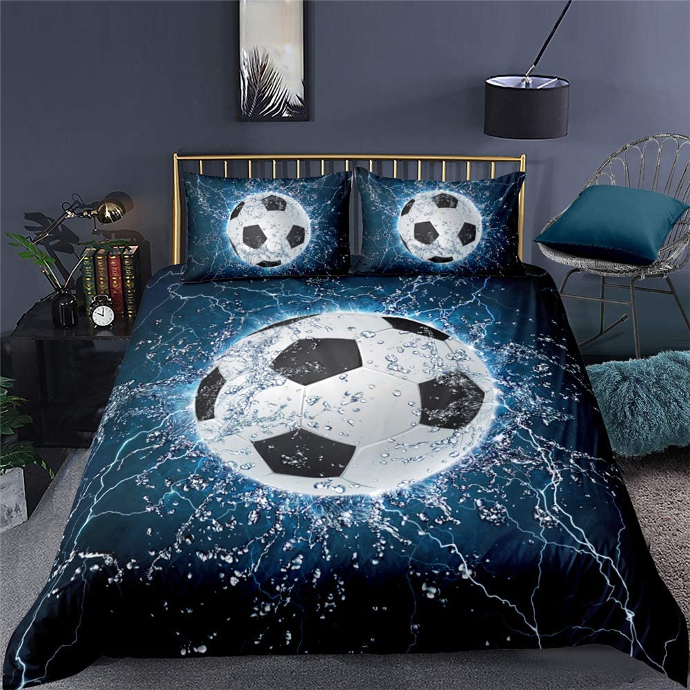 Семейное постельное белье Deluxe, односпальная кровать, двуспальная кровать, полноразмерная наволочка с 3D футбольным принтом и пододеяльник, 2/3 комплекта семейного постельного белья для спальни EU Single 135x200cm
Семейное постельное белье Deluxe, односпальная кровать, двуспальная кровать, полноразмерная наволочка с 3D футбольным принтом и пододеяльник, 2/3 комплекта семейного постельного белья для спальни EU Single 135x200cm