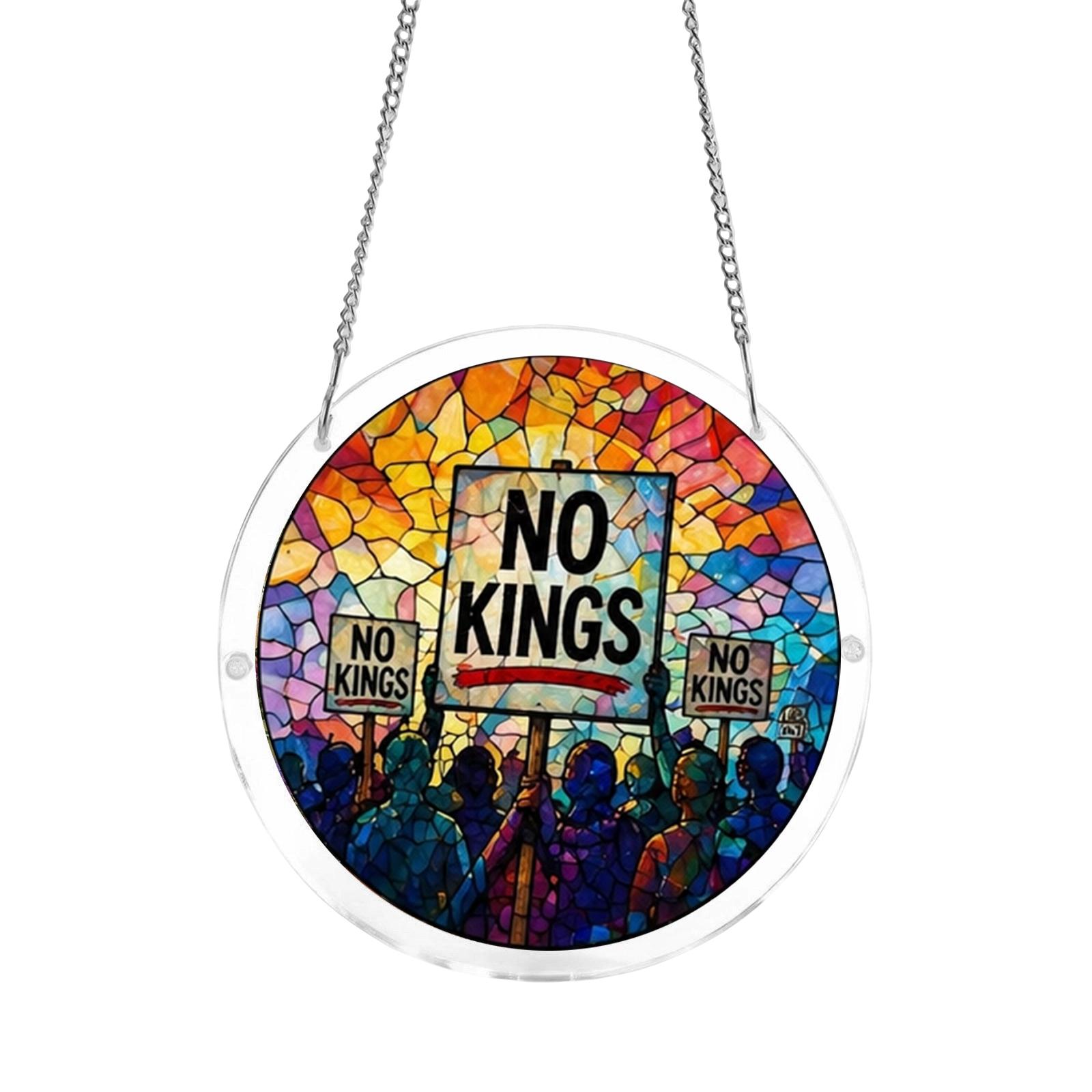 Acrylic Sun Catcher Window Hanging Decor No Kings Stained Glass Style Round Panel with Chain for Indoor Outdoor Display One Size
Acrylic Sun Catcher Window Hanging Decor No Kings Stained Glass Style Round Panel with Chain for Indoor Outdoor Display One Size