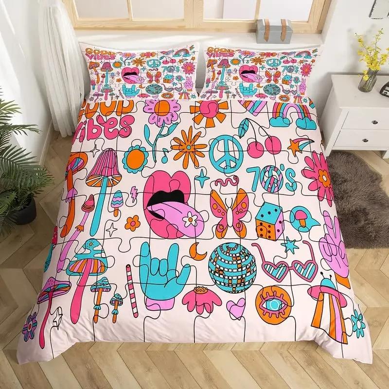 Comforter Retro Hippie Heart Abstract Flower Bedding Set Microfiber Colorful Comforter Twin King Size For Girls Boys Comforter (quilt)-EU Single(135*200cm)3pcs
Comforter Retro Hippie Heart Abstract Flower Bedding Set Microfiber Colorful Comforter Twin King Size For Girls Boys Comforter (quilt)-EU Single(135*200cm)3pcs