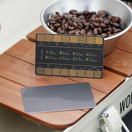 Coffee Grind Reference Card 16 Coffee Grind Size Precision Guide Chart Portable Outdoor Camping Coffee Ground Measuring Ruler Tools
Coffee Grind Reference Card 16 Coffee Grind Size Precision Guide Chart Portable Outdoor Camping Coffee Ground Measuring Ruler Tools