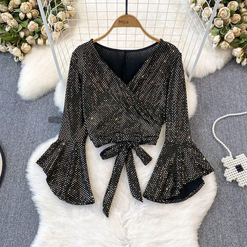 Fashion Speaker Long Sleeves Slim-Fit Sequined Bows Shoelace Gold All yards
Fashion Speaker Long Sleeves Slim-Fit Sequined Bows Shoelace Gold All yards