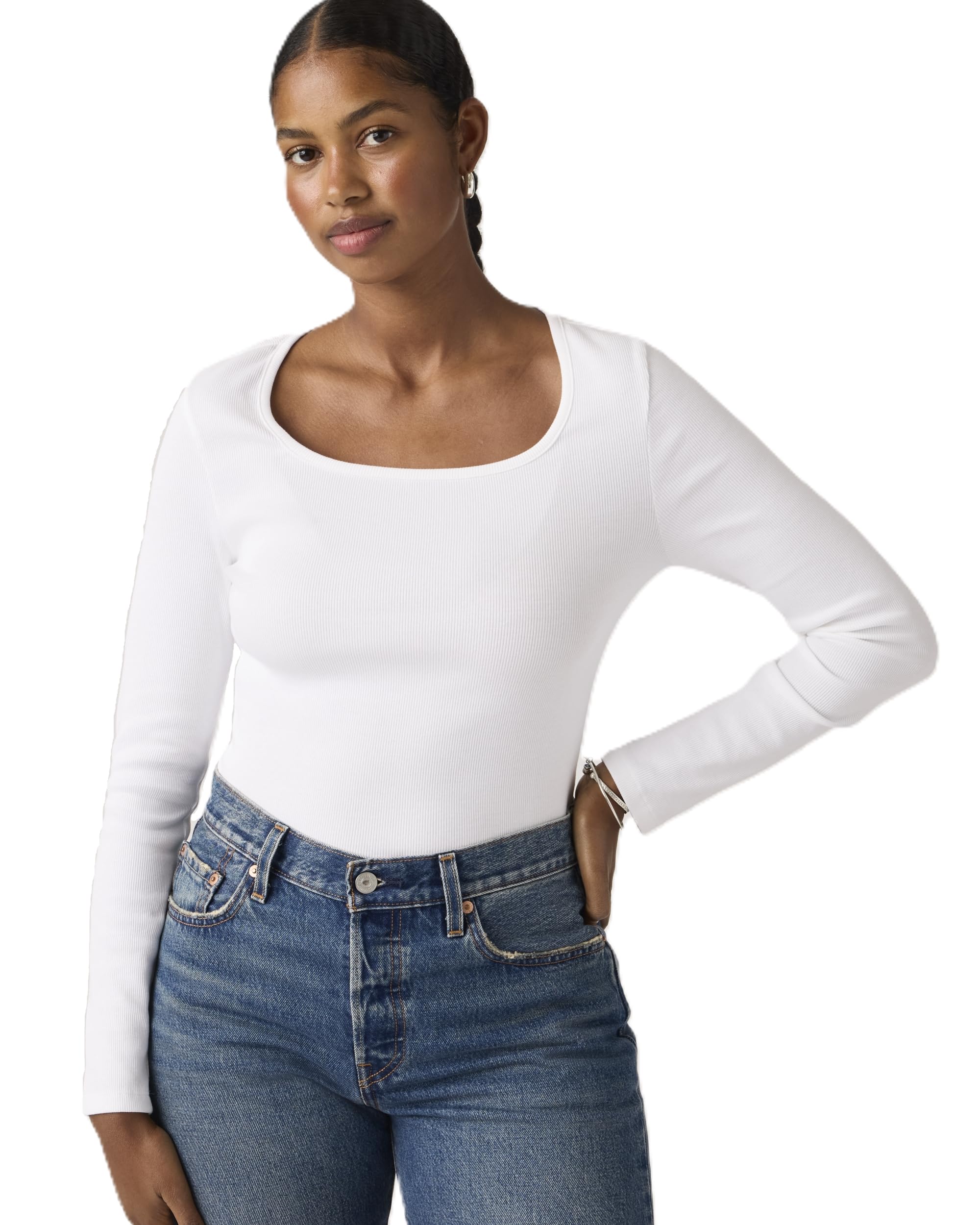 Levi s ESSENTIAL Square Neck Ribbed Cut and Sew Long Sleeve Women s 005IO-0005 US M
Levi s ESSENTIAL Square Neck Ribbed Cut and Sew Long Sleeve Women s 005IO-0005 US M
