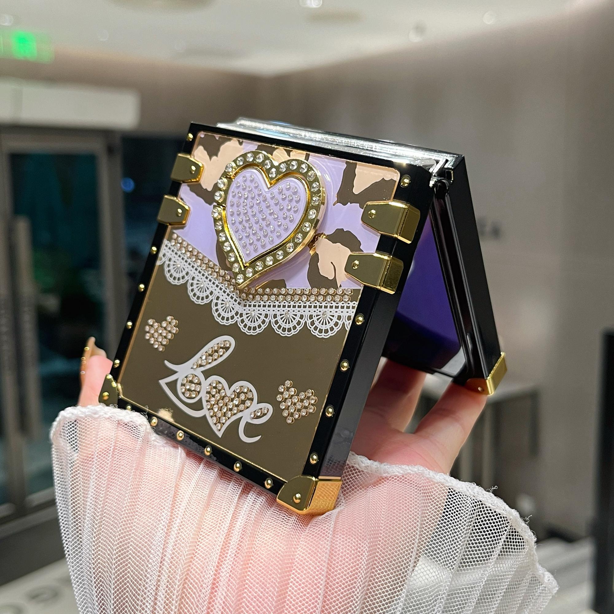 For Samsung Galaxy Z Flip6 5G Case Heart Pattern Electroplating TPU+PC Phone Cover with Kickstand Lake Blue
For Samsung Galaxy Z Flip6 5G Case Heart Pattern Electroplating TPU+PC Phone Cover with Kickstand Lake Blue