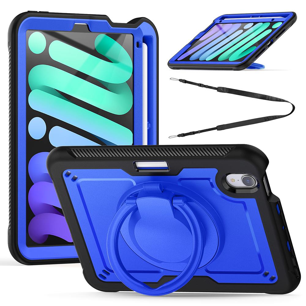 For iPad mini (2024)/(2021) Case Rotating Kickstand PC + TPU Shockproof Tablet Cover with Shoulder Strap E
For iPad mini (2024)/(2021) Case Rotating Kickstand PC + TPU Shockproof Tablet Cover with Shoulder Strap E