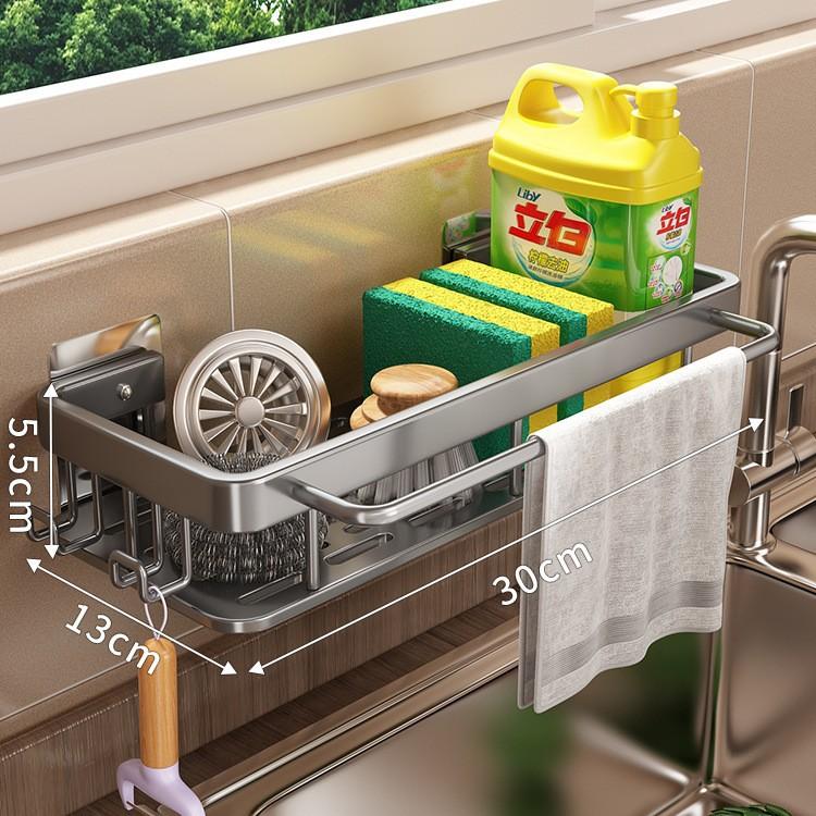No-Drill Kitchen Sink Organizer With Drain Tray Wall Mounted Storage Rack With Hooks For Sponge Soap Detergent Rustproof Carbon срібний
No-Drill Kitchen Sink Organizer With Drain Tray Wall Mounted Storage Rack With Hooks For Sponge Soap Detergent Rustproof Carbon срібний