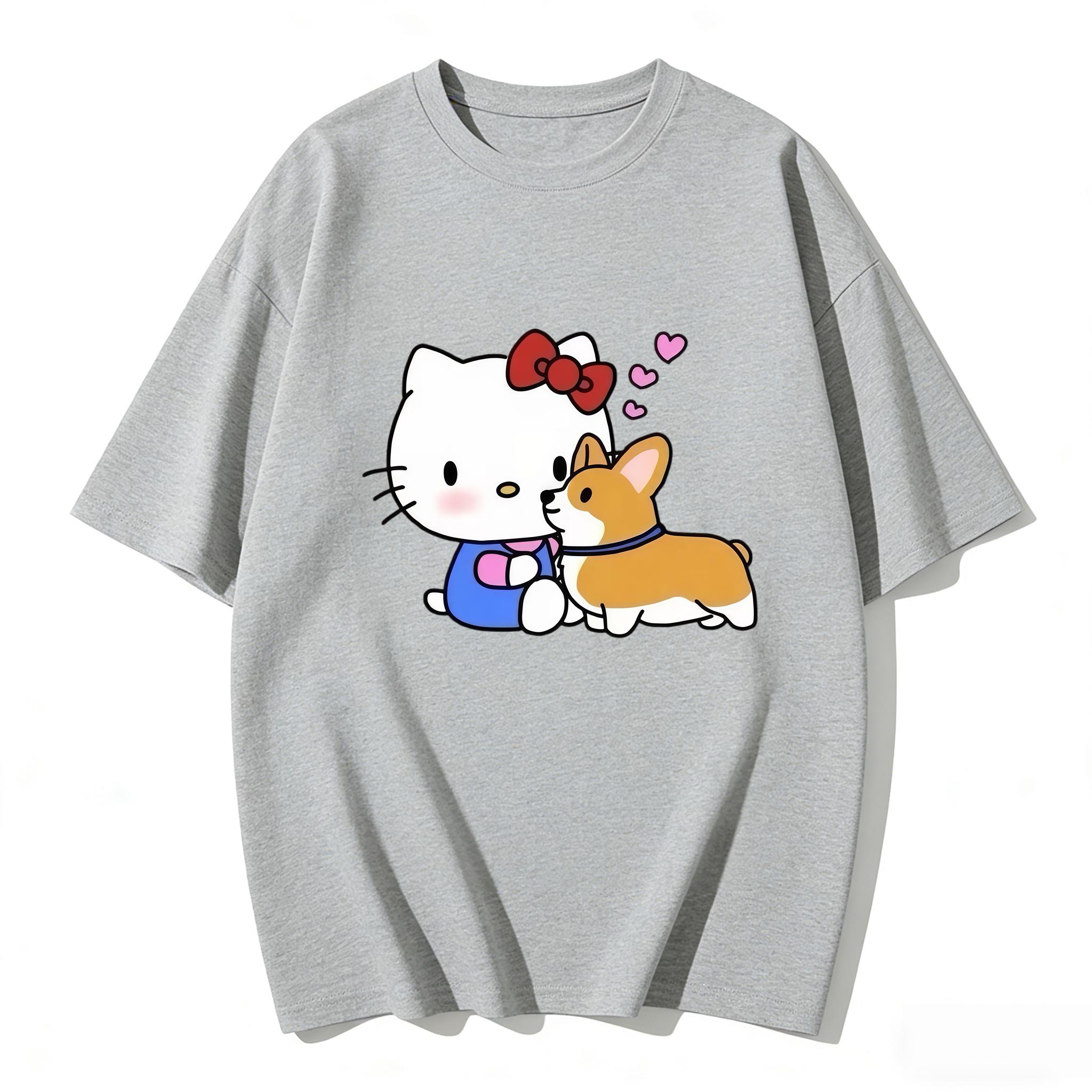 2026 Hello Kitty Cartoon Printed Short Sleeve Summer Cotton Tshirt Womens Family Matching Outfits Tops Tee Highquality Tops S
2026 Hello Kitty Cartoon Printed Short Sleeve Summer Cotton Tshirt Womens Family Matching Outfits Tops Tee Highquality Tops S