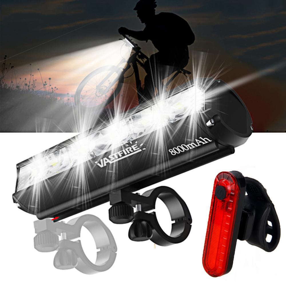 Велосипедный фонарь, передний, супер яркий, 8000 мАч, водонепроницаемый, USB-зарядка, налобный фонарь, 5 режимов, шоссейный велосипедный фонарь для горного велосипеда
Велосипедный фонарь, передний, супер яркий, 8000 мАч, водонепроницаемый, USB-зарядка, налобный фонарь, 5 режимов, шоссейный велосипедный фонарь для горного велосипеда