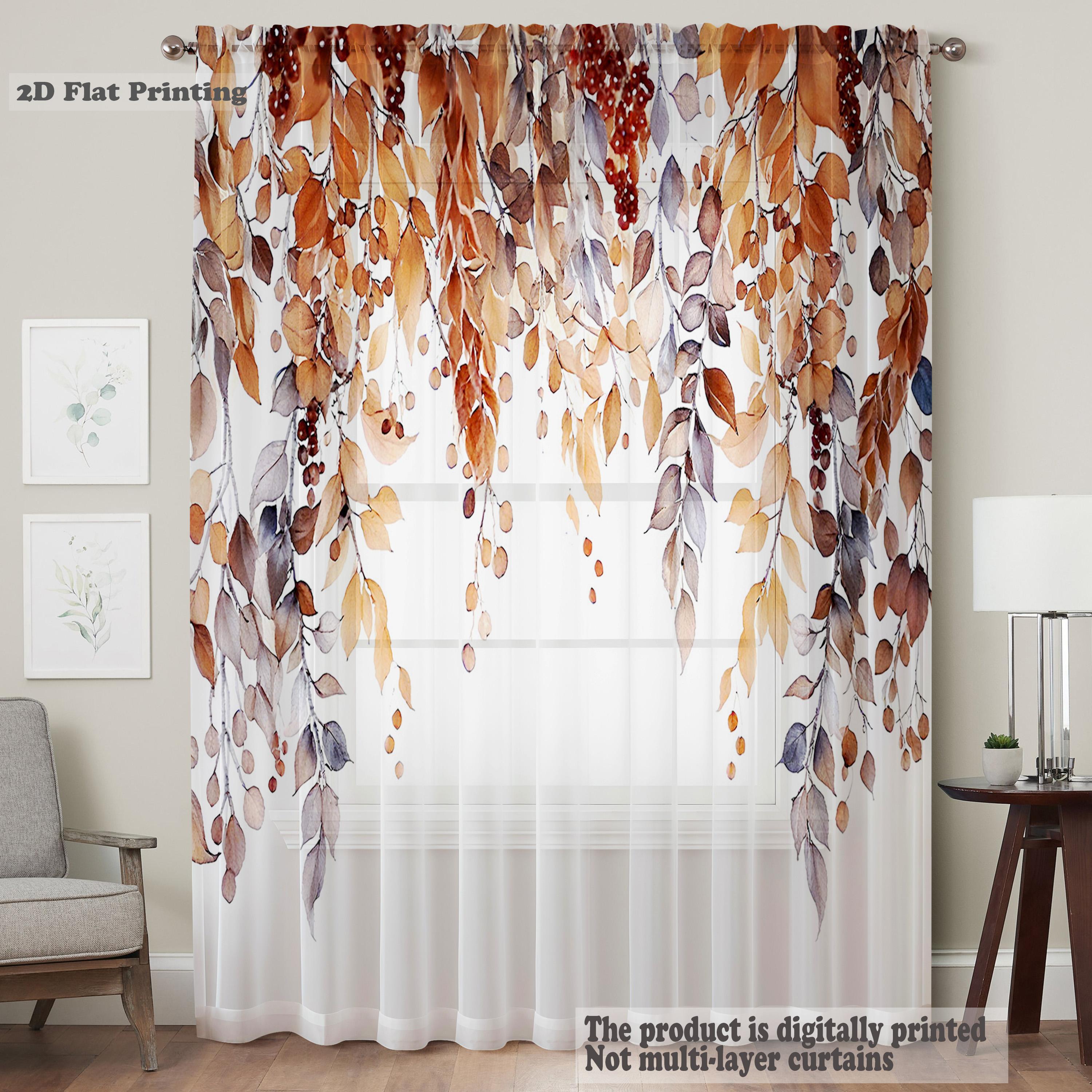 One Piece Autumn Leaf Pattern Window Curtain Living Room Bedroom Home Decorative Sheer With Rod Pocket Polyester Ideal For Great W100*H70(CM)-Hooks&1PCS
One Piece Autumn Leaf Pattern Window Curtain Living Room Bedroom Home Decorative Sheer With Rod Pocket Polyester Ideal For Great W100*H70(CM)-Hooks&1PCS