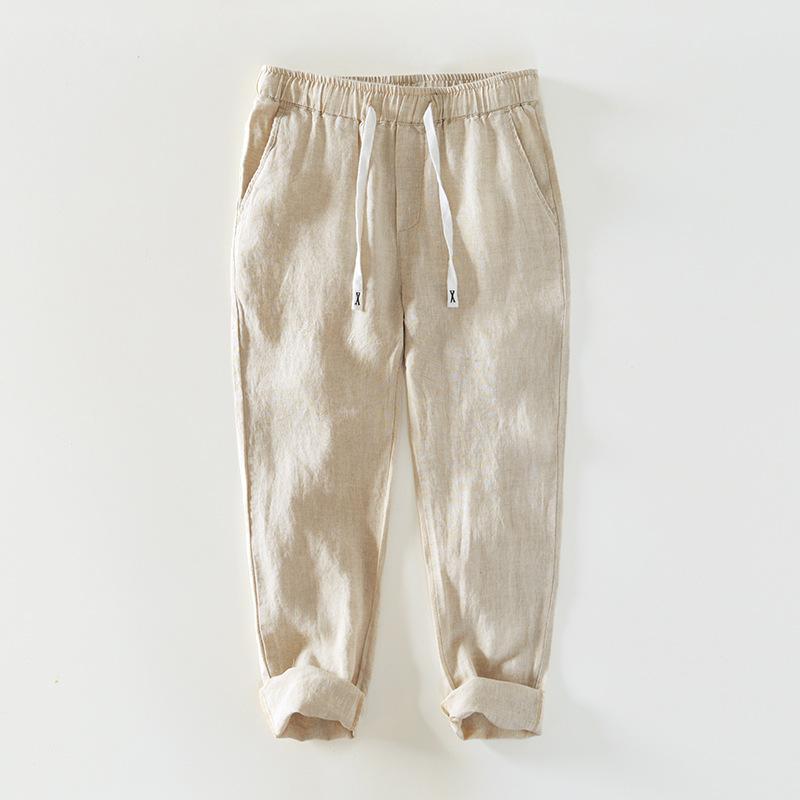 Breathable Summer Men s Beach Pants Japanese Style 100% Linens Mens Trousers Casual Solid Color Drawstring Elastic Waist Straight Pants XXL хакі
Breathable Summer Men s Beach Pants Japanese Style 100% Linens Mens Trousers Casual Solid Color Drawstring Elastic Waist Straight Pants XXL хакі