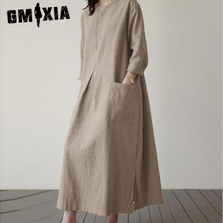 GMXIA Женское повседневное хлопковое длинное платье с круглым вырезом и рукавами 3/4 XXXXXL слоновая кость
GMXIA Женское повседневное хлопковое длинное платье с круглым вырезом и рукавами 3/4 XXXXXL слоновая кость