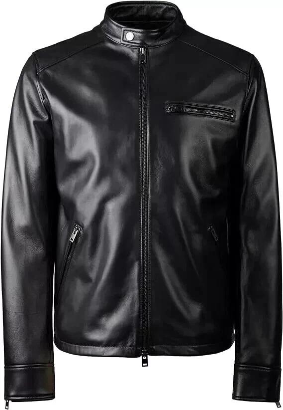 Стильная байкерская мотоциклетная куртка ручной работы из натуральной мужской кожи ягненка черного цвета 3XL чёрный
Стильная байкерская мотоциклетная куртка ручной работы из натуральной мужской кожи ягненка черного цвета 3XL чёрный