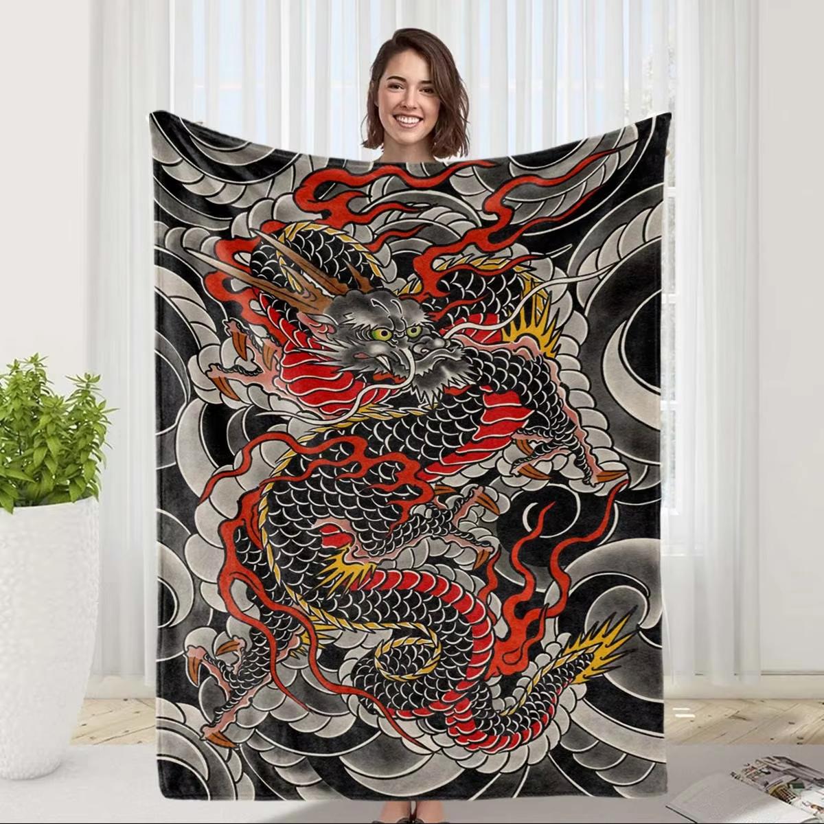 Dragon Flannel Blanket Soft Cozy All Season Creative Design Ideal Nap Throw Gift For Friends Birthdays 70X100cm
Dragon Flannel Blanket Soft Cozy All Season Creative Design Ideal Nap Throw Gift For Friends Birthdays 70X100cm