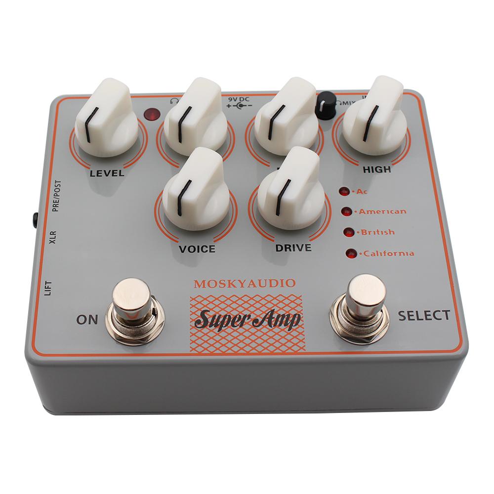 Moskyaudio SUPER AMP 4-in-1 Amplifier Simulation Effect Pedal with DI Headphone AUX In for Electric Guitar and Bass Preamp
Moskyaudio SUPER AMP 4-in-1 Amplifier Simulation Effect Pedal with DI Headphone AUX In for Electric Guitar and Bass Preamp