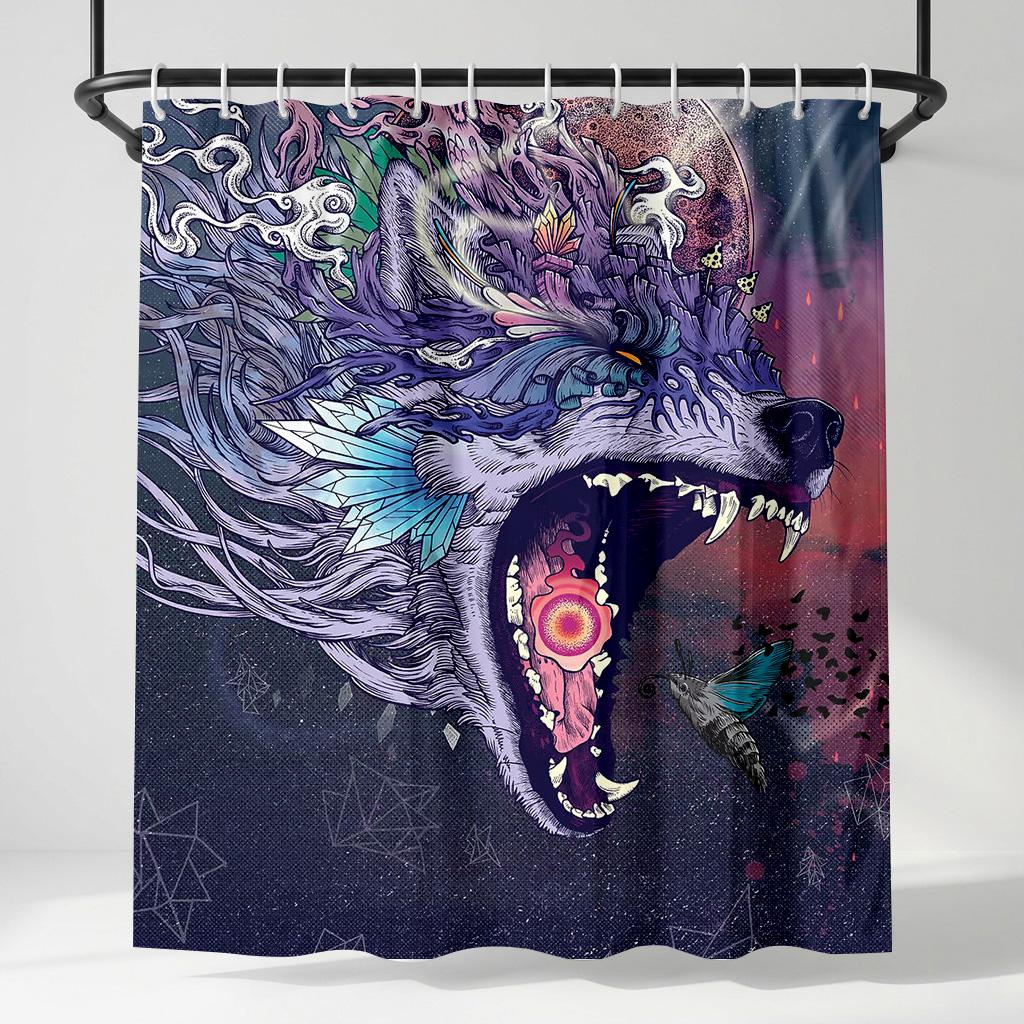 Mystic Purple Wolf Galaxy Shower Curtain - Creative Surreal Animal Starry Art - Indoor Home Bathroom Decor Bath Curtain W60H190(CM)-1 Pcs
Mystic Purple Wolf Galaxy Shower Curtain - Creative Surreal Animal Starry Art - Indoor Home Bathroom Decor Bath Curtain W60H190(CM)-1 Pcs