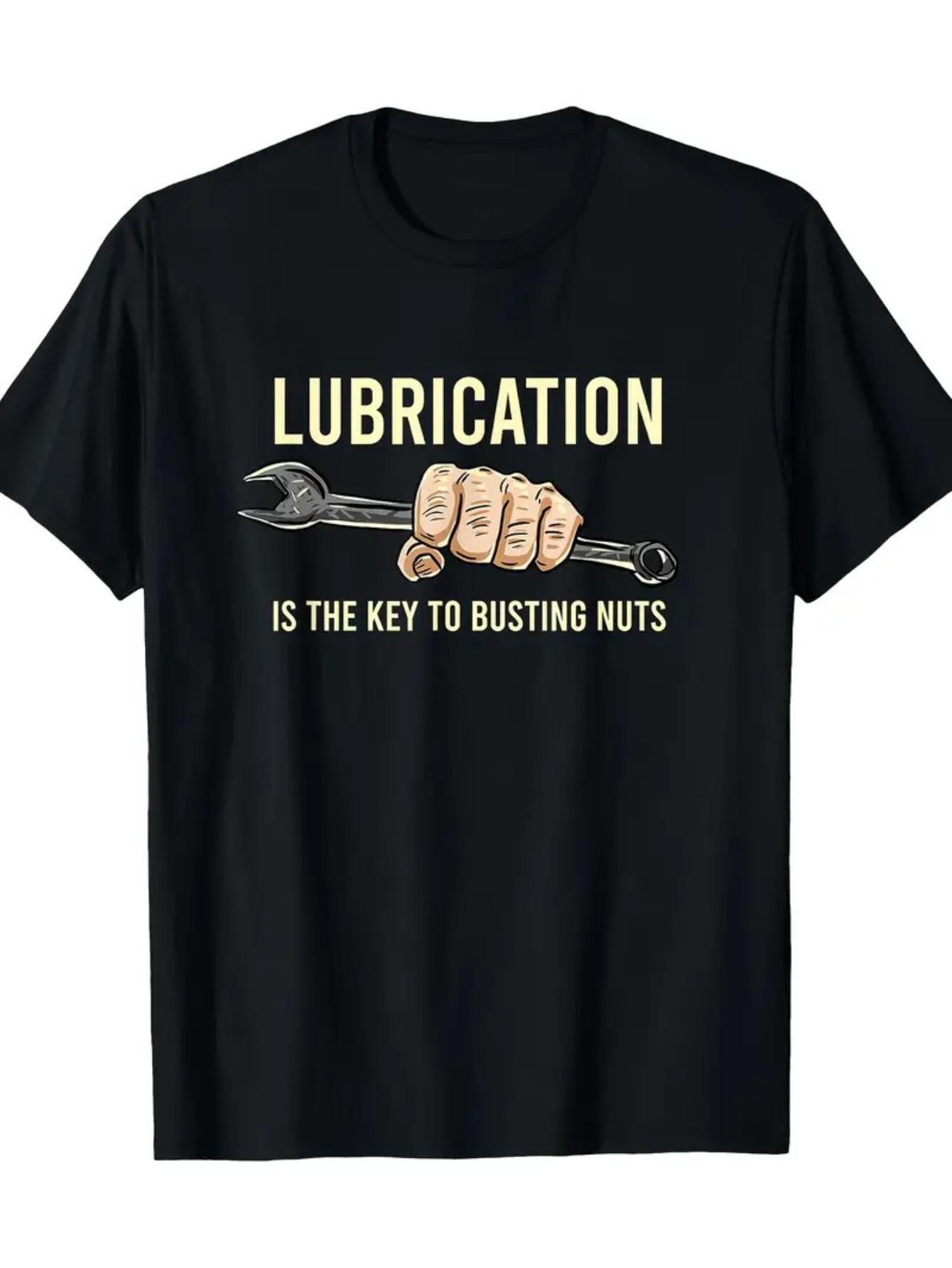 Mens Humorous Graphic TShirt 100 Cotton Lubrication Is Key to Busting Nuts Print Black Regular Fit AllSeason Comfort 4XL
Mens Humorous Graphic TShirt 100 Cotton Lubrication Is Key to Busting Nuts Print Black Regular Fit AllSeason Comfort 4XL