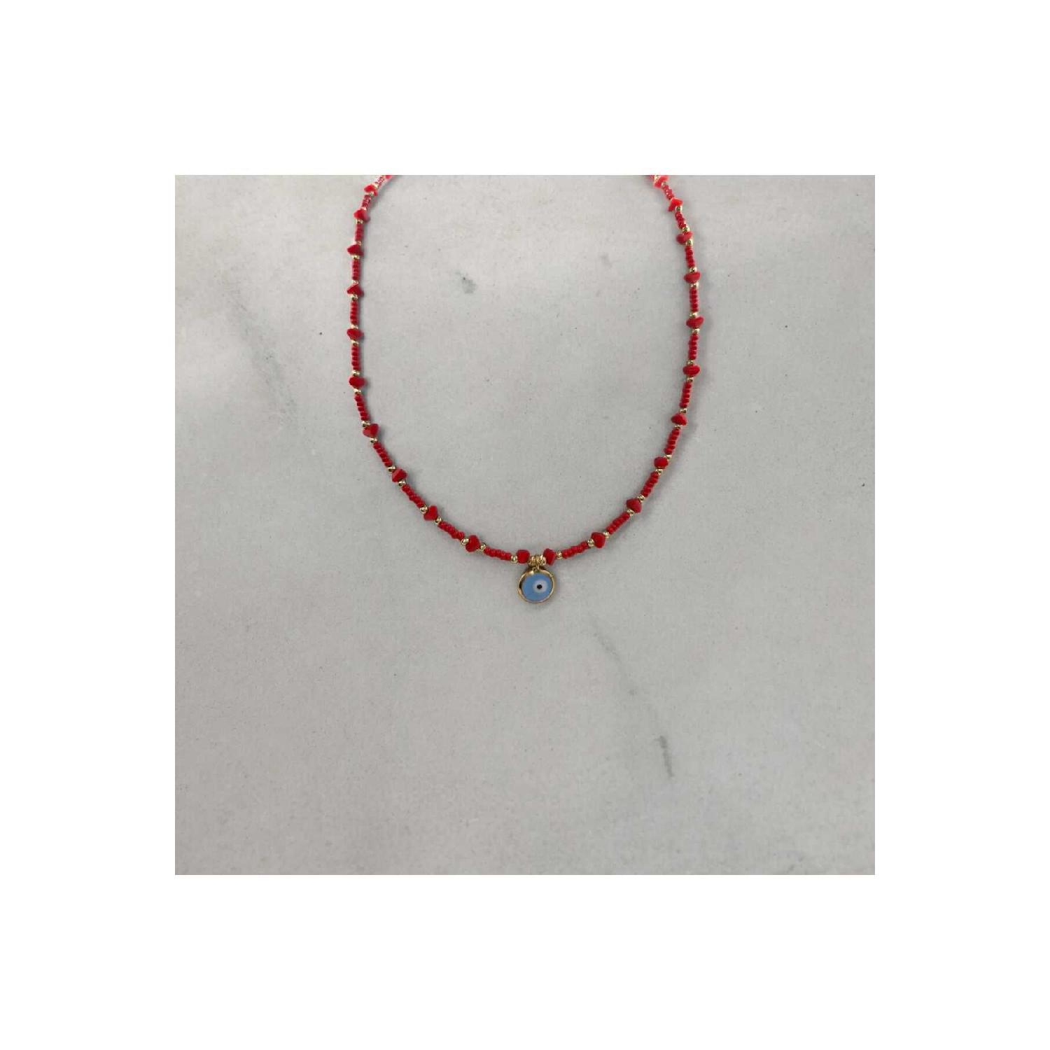 Ожерелье из бисера «Сглаз» с золотой деталью N
Ожерелье из бисера «Сглаз» с золотой деталью N