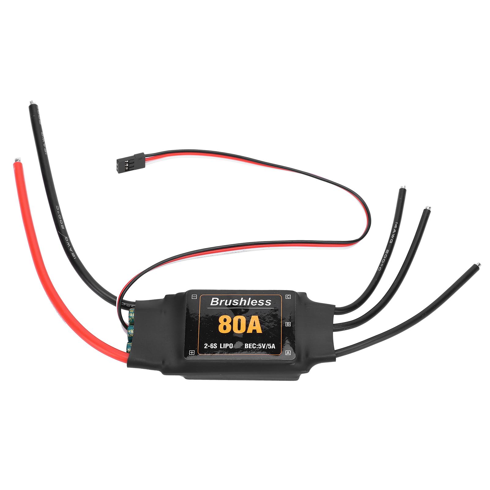 80A Brushless ESC Electronic Speed Controller Accessory for RC Airplane Aircraft Helicopter80A
80A Brushless ESC Electronic Speed Controller Accessory for RC Airplane Aircraft Helicopter80A