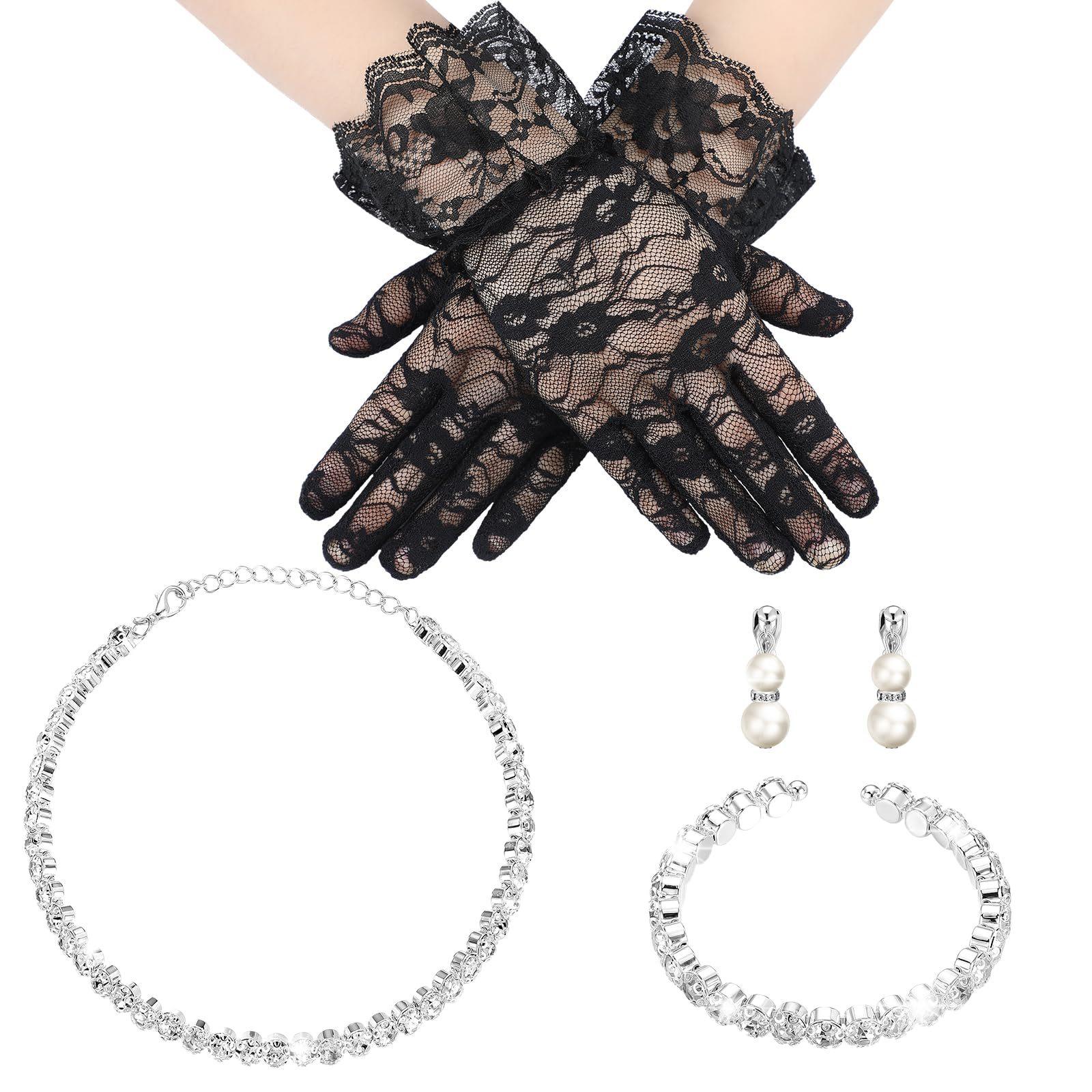 Rhinestone Lace Glove Pendant Necklace Set for Women and Girls Light Party Jewelry чорний
Rhinestone Lace Glove Pendant Necklace Set for Women and Girls Light Party Jewelry чорний