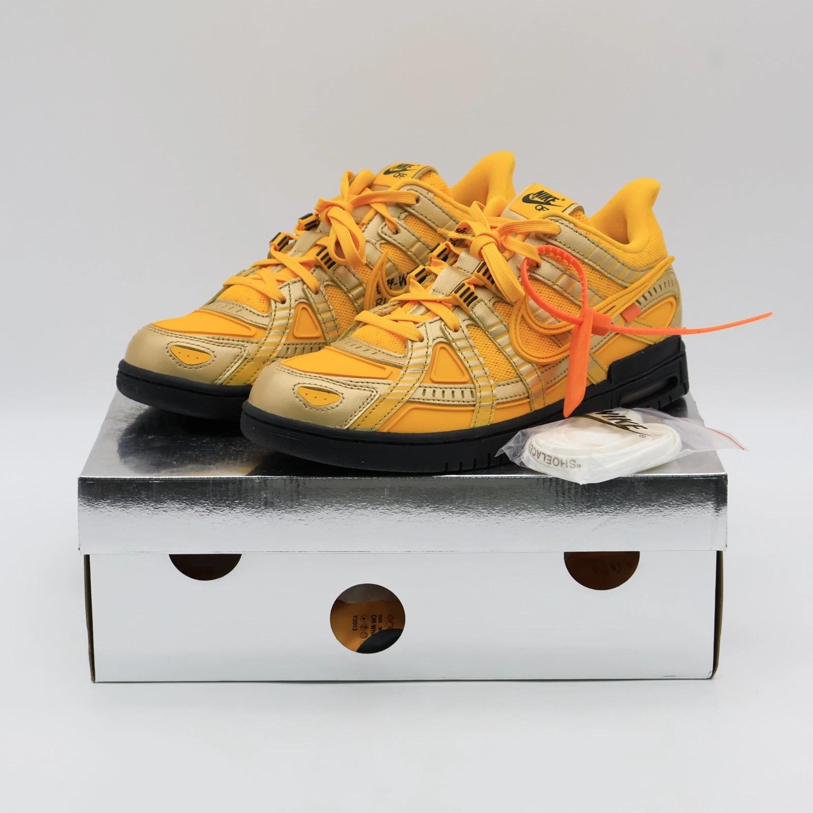 CU6015-700 Nike Air Rubber Dunk Off-White University Gold Жовтий Чорний (Чоловічі) US 10.5
CU6015-700 Nike Air Rubber Dunk Off-White University Gold Жовтий Чорний (Чоловічі) US 10.5