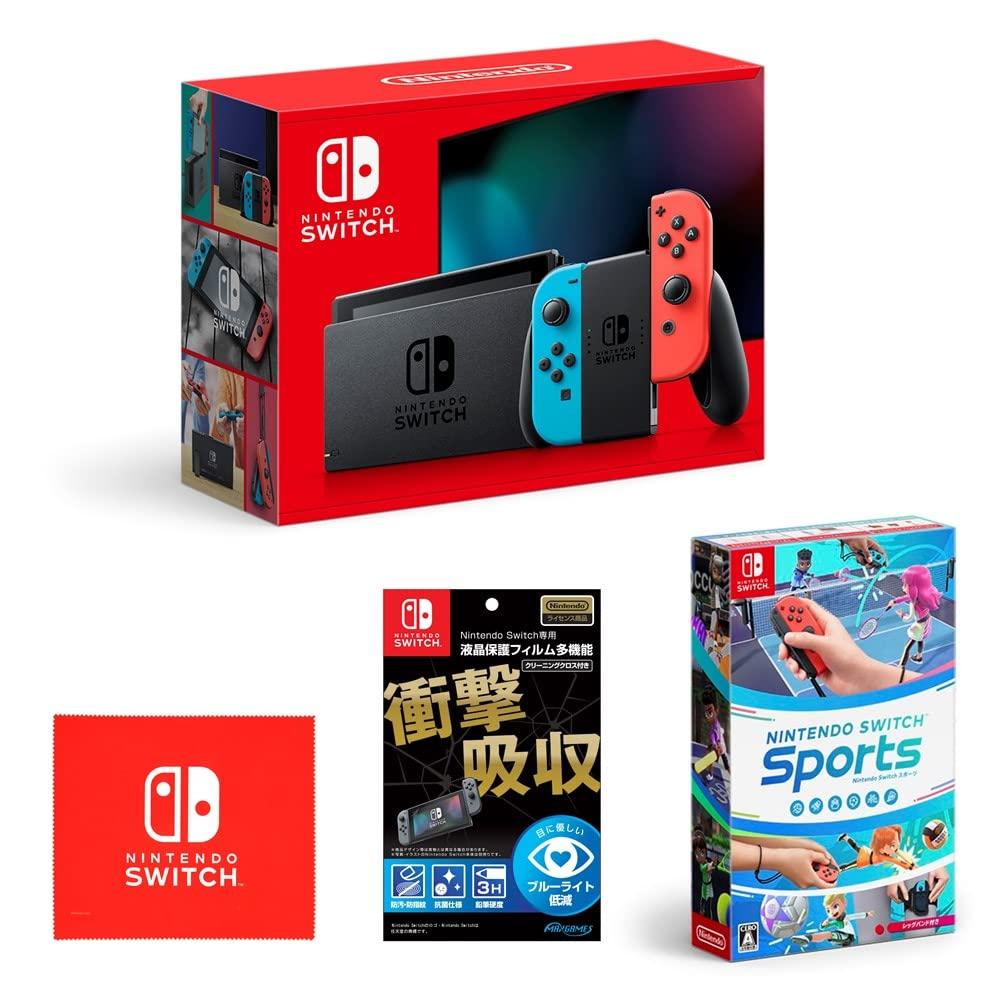 Nintendo Switch main unit Neon Neon Red licensed LCD protective film for Nintendo Nintendo Switch Sports Switch logo design microfiber cloth (Nintendo
Nintendo Switch main unit Neon Neon Red licensed LCD protective film for Nintendo Nintendo Switch Sports Switch logo design microfiber cloth (Nintendo
