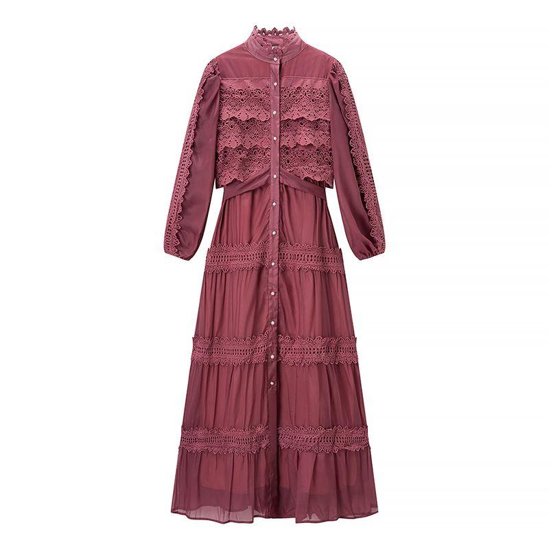 Za New Fall Women s Clothing 2025 Fashion Wind Fashion Lace Patchwork Stand-up Collar Single-Breasted Embroider Waist-Tight Dress Brick Red L
Za New Fall Women s Clothing 2025 Fashion Wind Fashion Lace Patchwork Stand-up Collar Single-Breasted Embroider Waist-Tight Dress Brick Red L