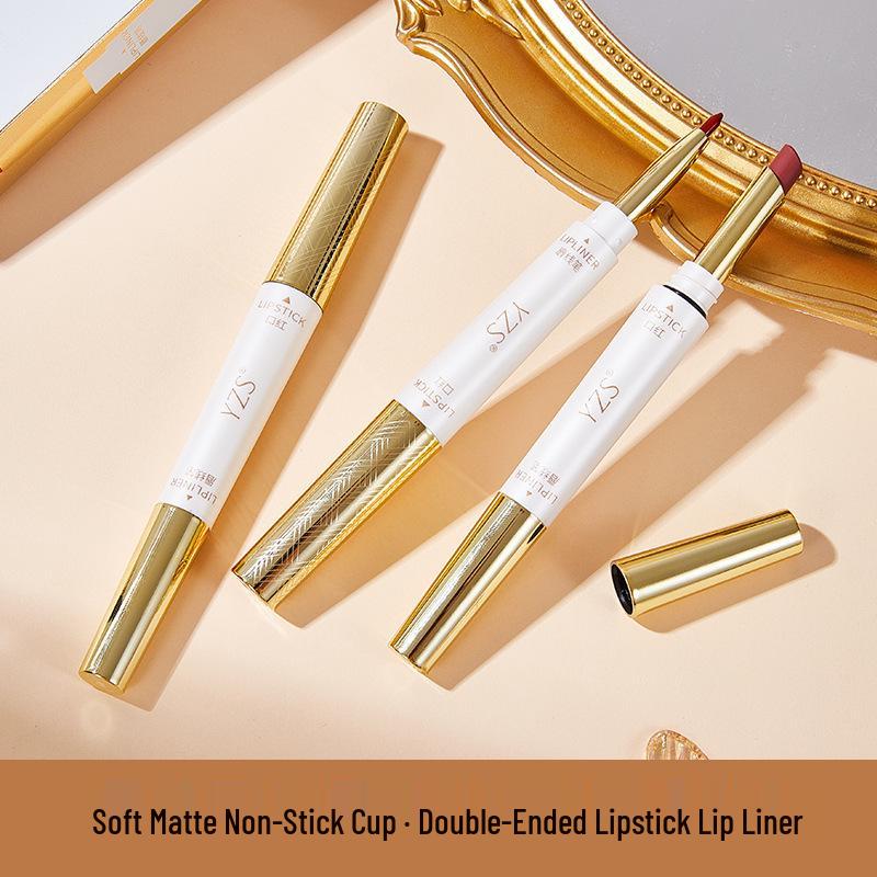 YZS Soft Mist Double-Ended Non-Stick Matte Velvet Lipstick & Lip Liner Y2901 2g+0.25g 
YZS Soft Mist Double-Ended Non-Stick Matte Velvet Lipstick & Lip Liner Y2901 2g+0.25g