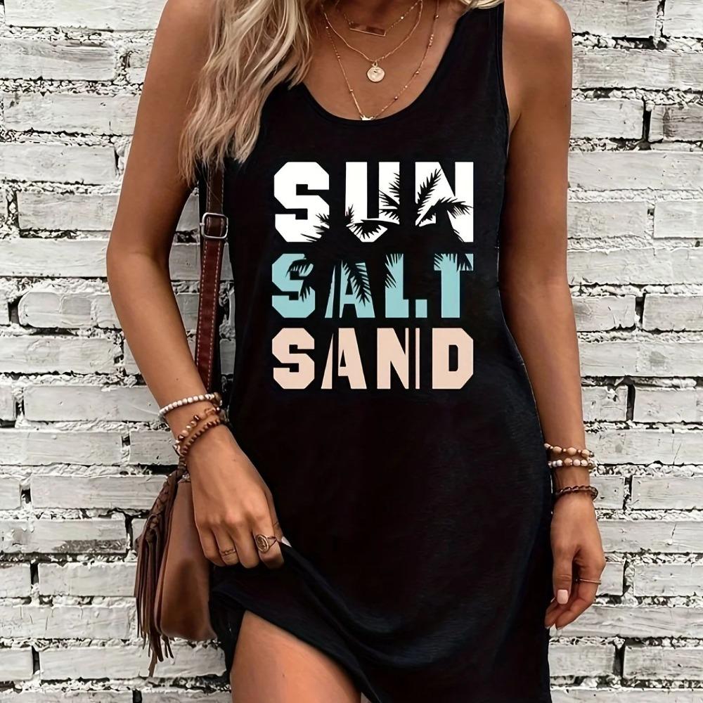 Women s Summer Sleeveless Tank Top Dress Sexy Women s summer loose sleeveless short mini dress with black print XL
Women s Summer Sleeveless Tank Top Dress Sexy Women s summer loose sleeveless short mini dress with black print XL