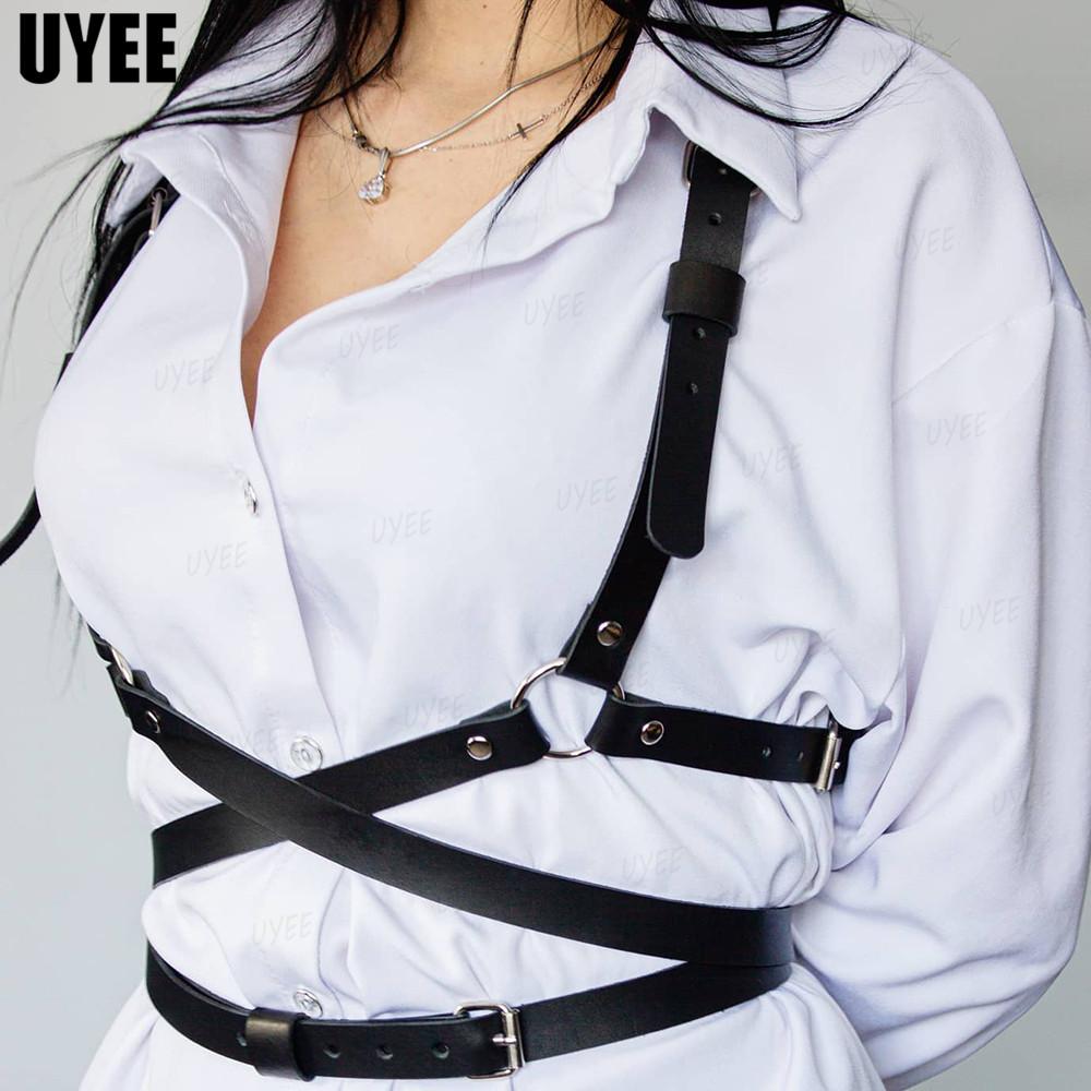 UYEE поясний ремінь для жінок Панк Harajuku Body Harness Garters Faux Leather Bondage Bra Cage Waistband Sword Belt Підтяжки 2022 LB-007
UYEE поясний ремінь для жінок Панк Harajuku Body Harness Garters Faux Leather Bondage Bra Cage Waistband Sword Belt Підтяжки 2022 LB-007
