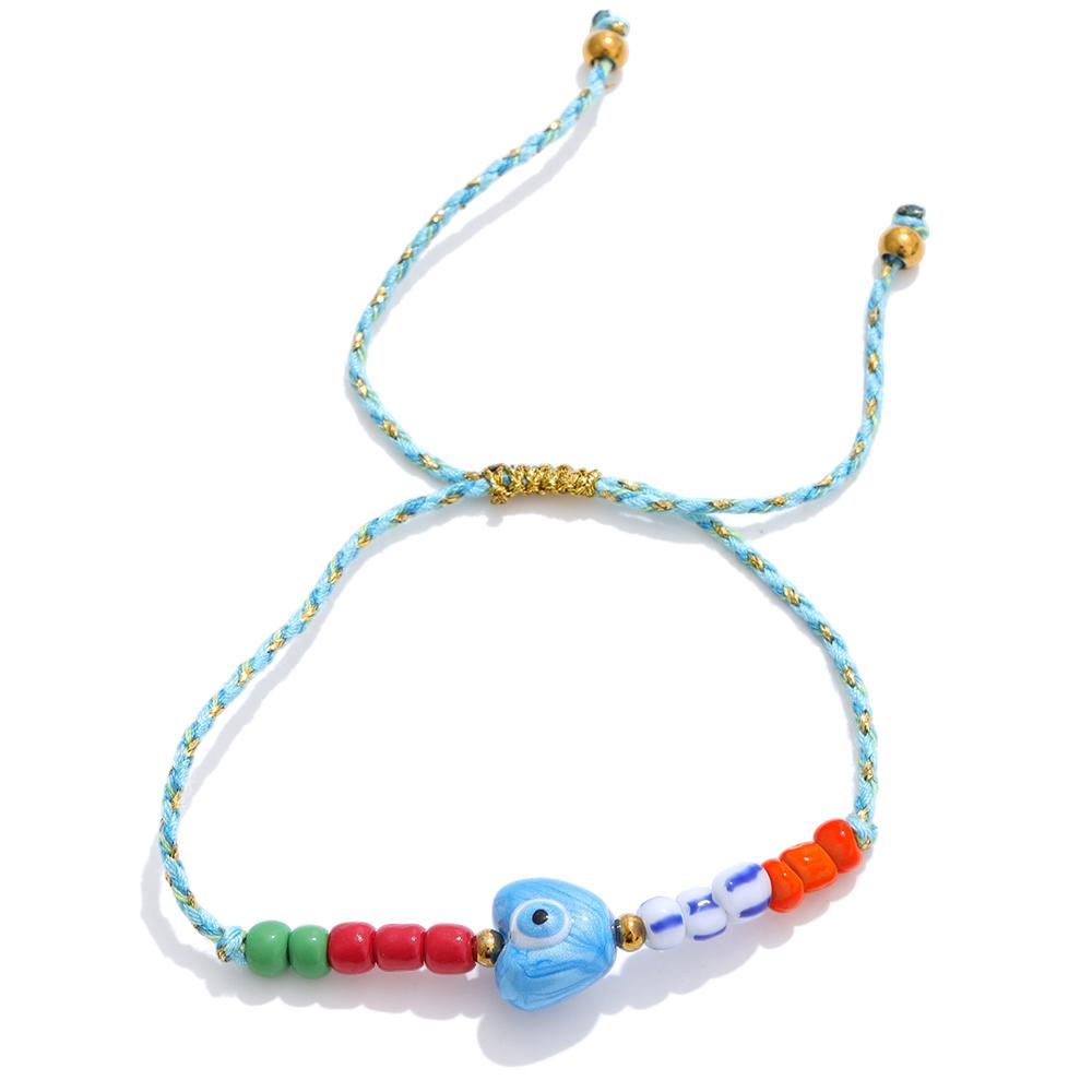 Yhpup Y2K Handmade Fashion Jewelry Rope Braided Beads Ceramic Eye Chain Adjustable Charm Bracelet Bangle Exquisite Jewelry Gift
Yhpup Y2K Handmade Fashion Jewelry Rope Braided Beads Ceramic Eye Chain Adjustable Charm Bracelet Bangle Exquisite Jewelry Gift