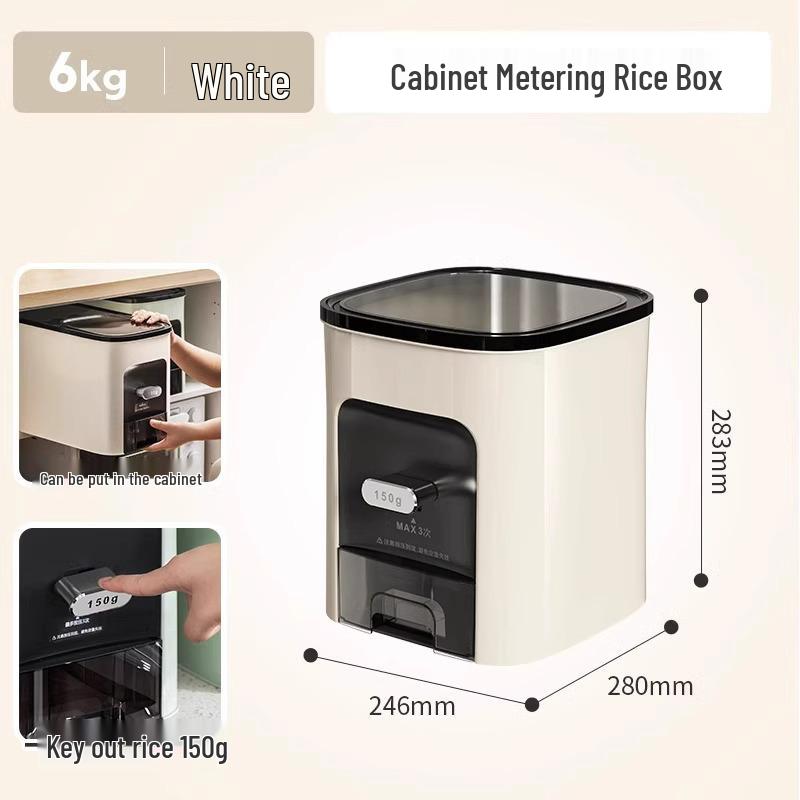 Высококлассный дозатор риса на 20 цзиней: Защищенный от насекомых, влагонепроницаемый, герметичный контейнер большой вместимости
Высококлассный дозатор риса на 20 цзиней: Защищенный от насекомых, влагонепроницаемый, герметичный контейнер большой вместимости