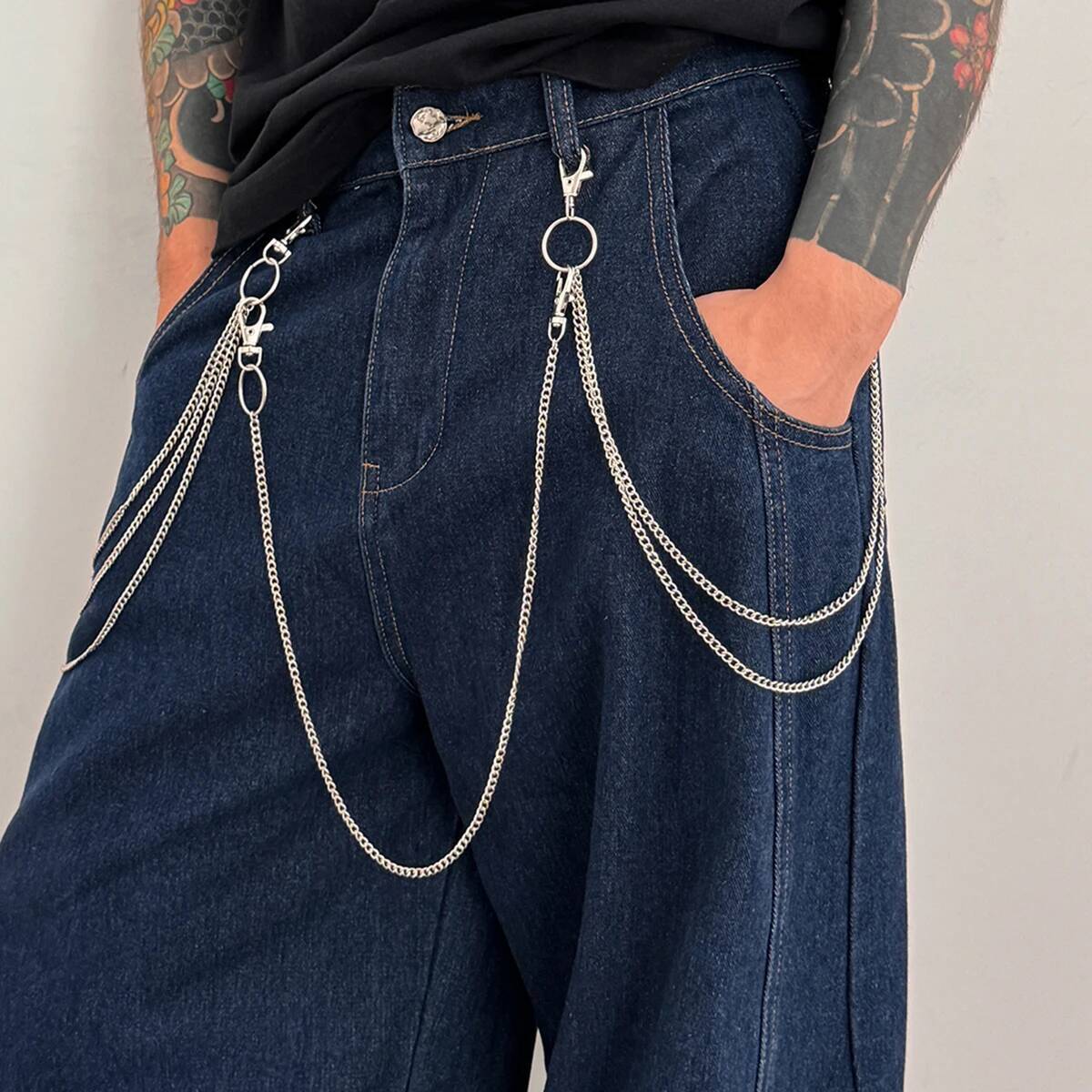 Ingemark 3Pcs/Set Hip Hop Multilayer Metal Keychain Waist Belts Chain for Women Men Punk Trousers Pants Chain Street Jewelry
Ingemark 3Pcs/Set Hip Hop Multilayer Metal Keychain Waist Belts Chain for Women Men Punk Trousers Pants Chain Street Jewelry