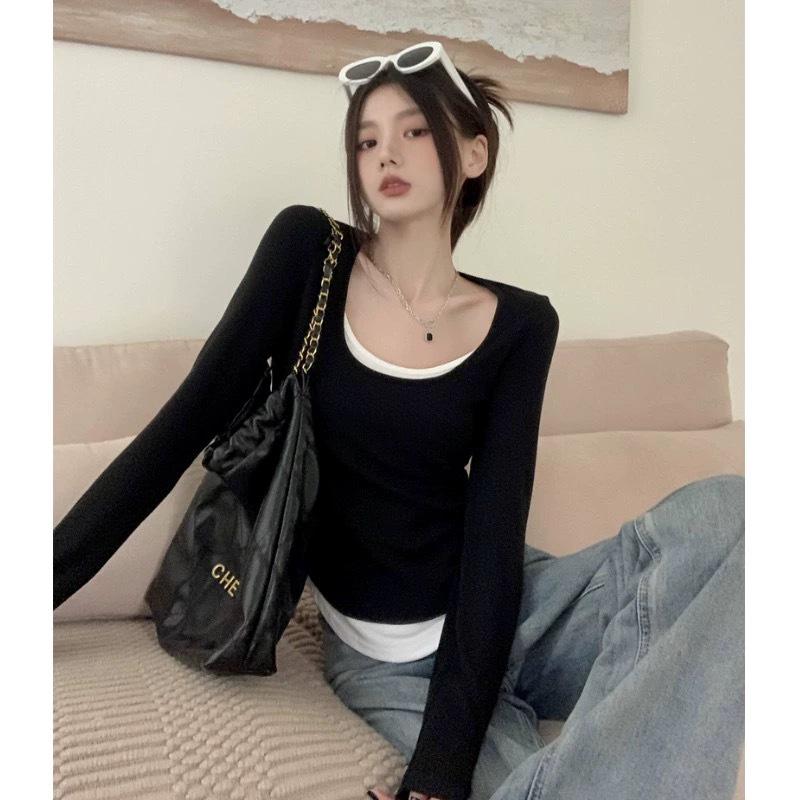 2025 Women s Autumn Colorblock Crew Neck Long Sleeve Layered T-Shirt One Size (80-130)
2025 Women s Autumn Colorblock Crew Neck Long Sleeve Layered T-Shirt One Size (80-130)