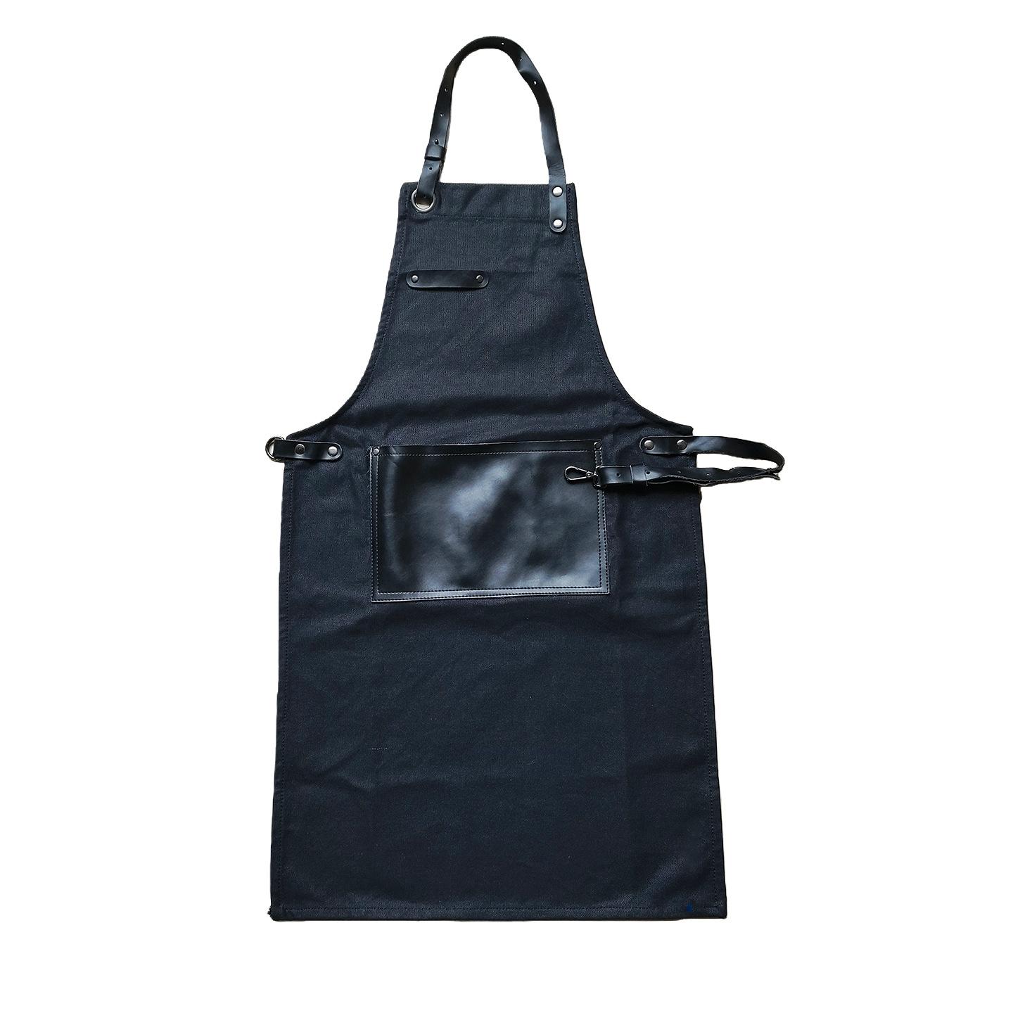 American black canvas leather pocket neck apron work clothes men and women outdoor gardener kitchen чорний
American black canvas leather pocket neck apron work clothes men and women outdoor gardener kitchen чорний