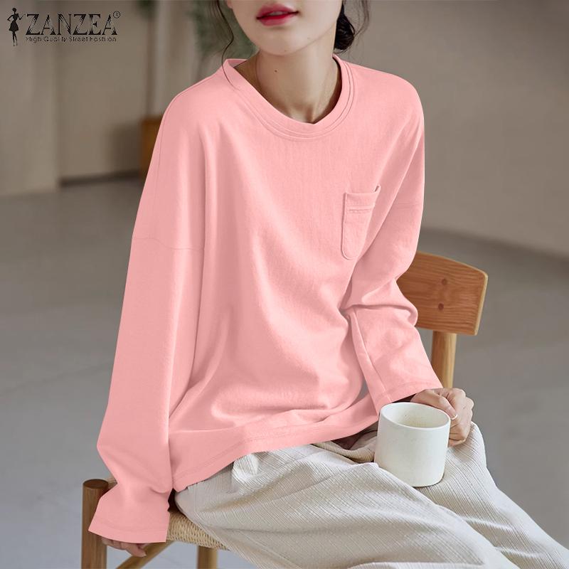 ZANZEA Женская толстовка с длинными рукавами и круглым вырезом, с заниженными плечами и карманами
ZANZEA Женская толстовка с длинными рукавами и круглым вырезом, с заниженными плечами и карманами