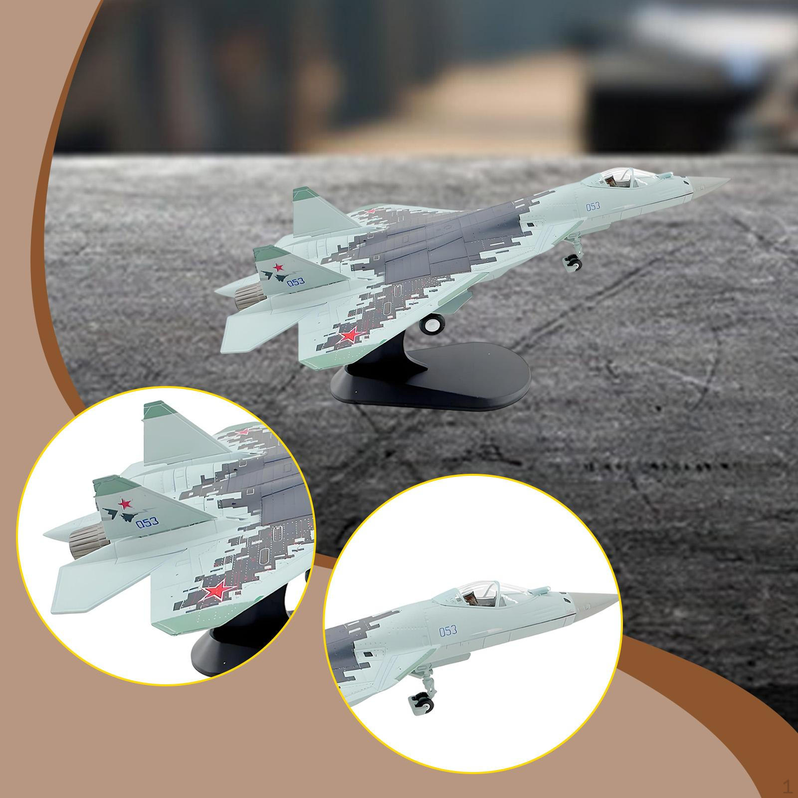 1:100 Scale SU-57 Airplane Model with Display Stand Desktop Decor Teaching Aids Realistic Attack
1:100 Scale SU-57 Airplane Model with Display Stand Desktop Decor Teaching Aids Realistic Attack