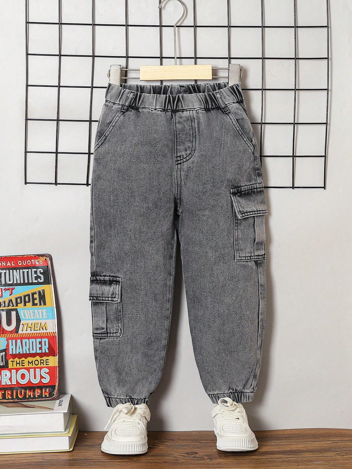 Boys Denim Cargo Straight Chino Pants for Everyday Wear 4Y серый
Boys Denim Cargo Straight Chino Pants for Everyday Wear 4Y серый