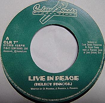 7inch Record DELROY PINNOCK - Live In Peace CLR7 Clear Sounds Pr 2000 UK Reggae, Ska & Dub Used
7inch Record DELROY PINNOCK - Live In Peace CLR7 Clear Sounds Pr 2000 UK Reggae, Ska & Dub Used