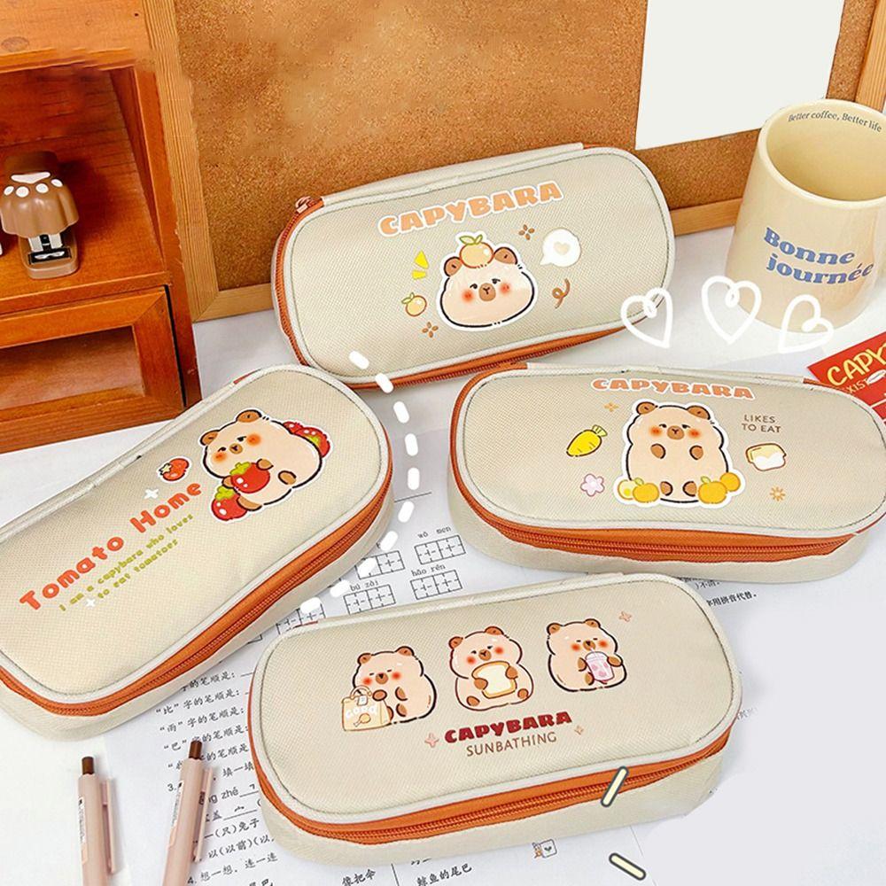 Zipper Capybara Pen Bag Cartoon Pencil Pouch Portable Stationery Organizer for Students 03
Zipper Capybara Pen Bag Cartoon Pencil Pouch Portable Stationery Organizer for Students 03