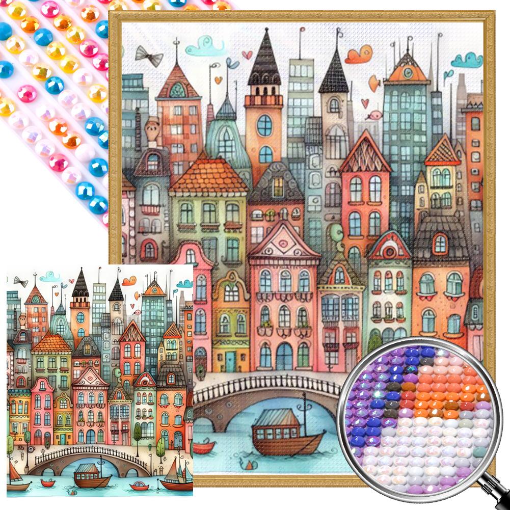 5D DIY Full Round Drill Partial AB Diamond Painting Colorful Houses Kit Decor
5D DIY Full Round Drill Partial AB Diamond Painting Colorful Houses Kit Decor
