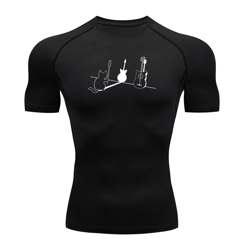 Summer Casual Kitten Guitar Print Quick Drying Short Sleeved Compression T-Shirt for Fitness Training Fashionable Unisex Style S
Summer Casual Kitten Guitar Print Quick Drying Short Sleeved Compression T-Shirt for Fitness Training Fashionable Unisex Style S