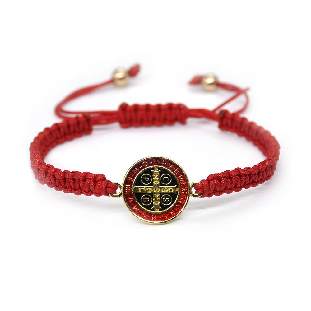 Christian Bracelet Of Saint Benedict, Red Or Black Cord Chain, Saint Benedict Cross Bracelet, Lucky Charm, Jewelry For Men And Women.
Christian Bracelet Of Saint Benedict, Red Or Black Cord Chain, Saint Benedict Cross Bracelet, Lucky Charm, Jewelry For Men And Women.