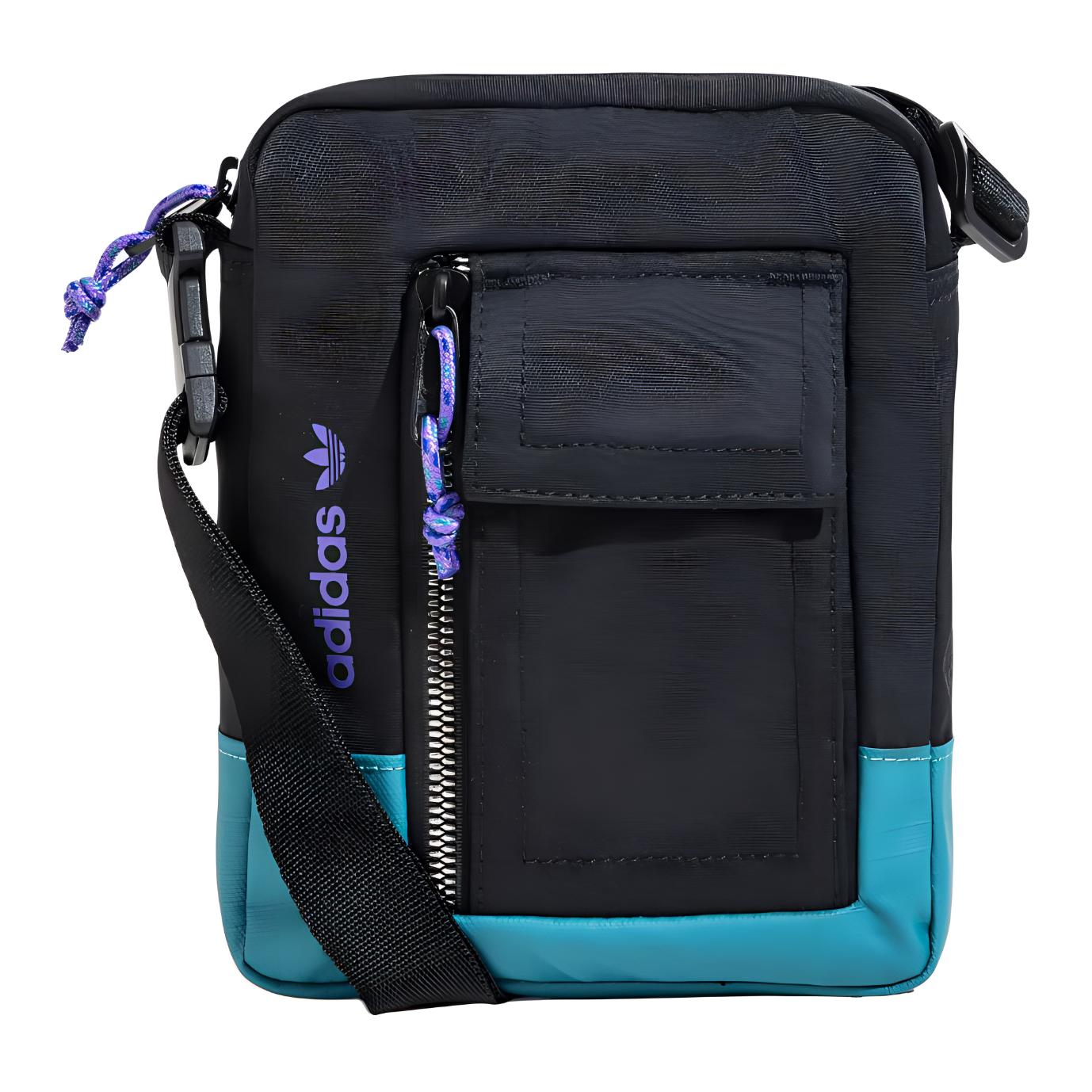 Новая сумка через плечо Adidas из переработанного полиамида+переработанного полиэстера, маленького размера, унисекс, черная JF0526 16.0*6.1*20.1CM